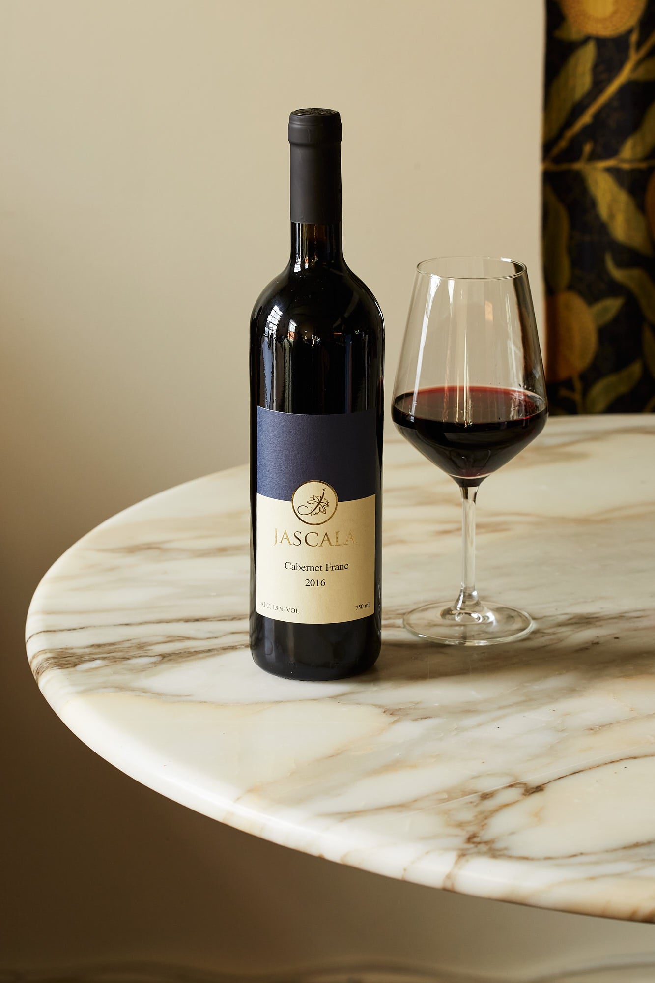 Jascala Winery Cabernet Franc Galilee Highlands 2016 bottle and glass
